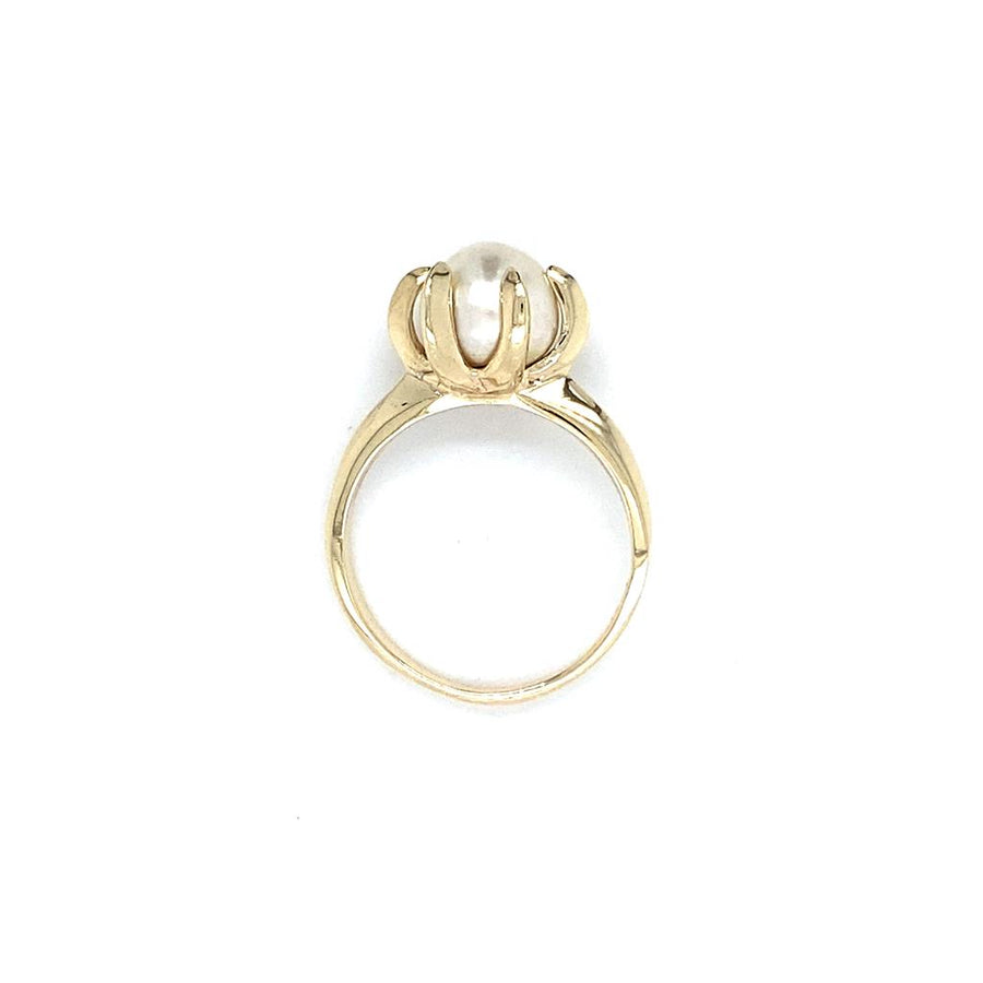 Yellow 14 Karat 8-8.3mm Pearl Ring