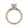Gabriel & Co. Quinn - 14K White-Rose Gold Round Diamond Channel Set Engagement Ring Mounting
