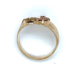 Tri-Color 10 Karat Polished/Satin Black Hills Gold Open Heart With Alt