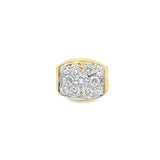 Large Square Top Cluster Diamond Ring