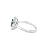 Tsavorite Garnet 14 Karat White Fashion Ring