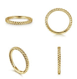 Lady's Yellow 14 Karat Stackable Collection Fashion Ring Size 6.5 Desi