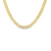 Yellow 14 Karat Diamond Cut 2mm Cuban Link Chain with Spring Ring Clas