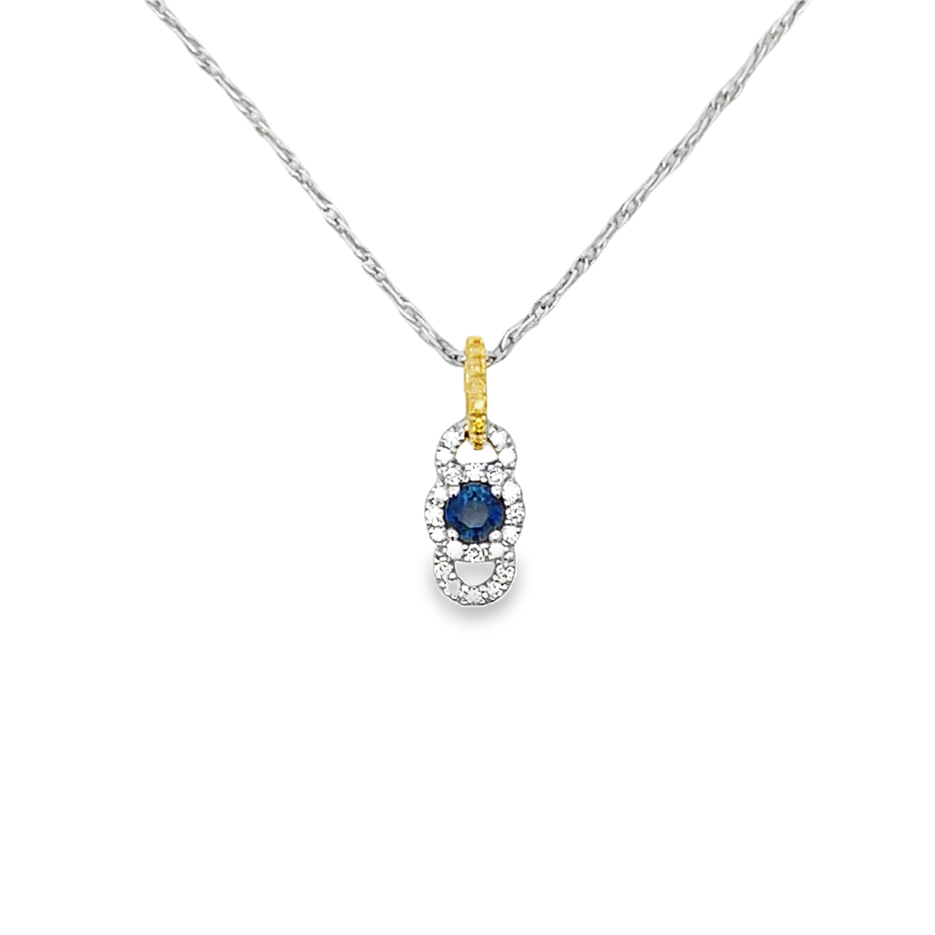 Simon G Sapphire & Diamond Pendant