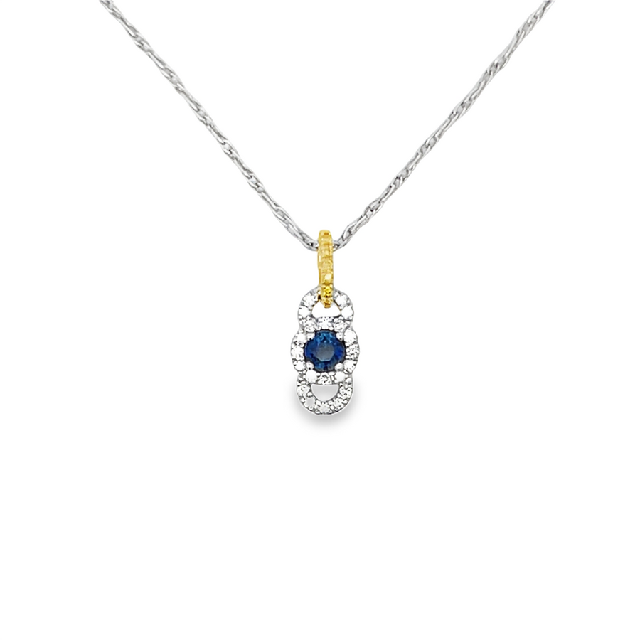 Simon G Sapphire & Diamond Pendant