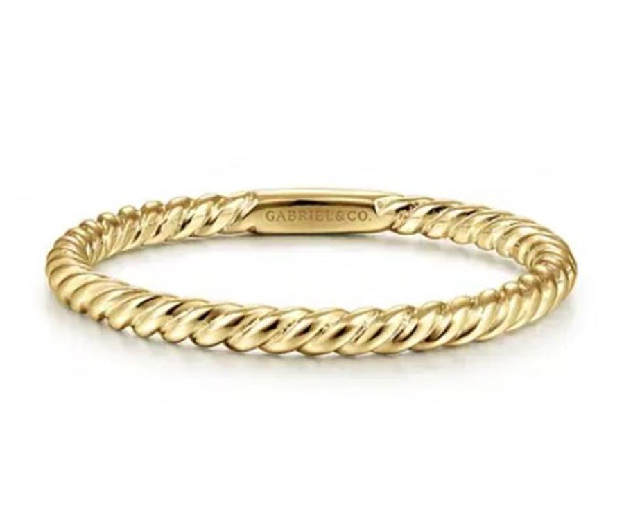 Lady's Yellow 14 Karat Stackable Collection Fashion Ring Size 6.5 Desi