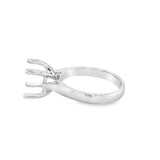 Lady's Yellow 18 Karat Accented Cathedral Solitaire Ring Size 6.75 2 =