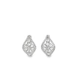 Rose Cut and Round  Diamond Earrings