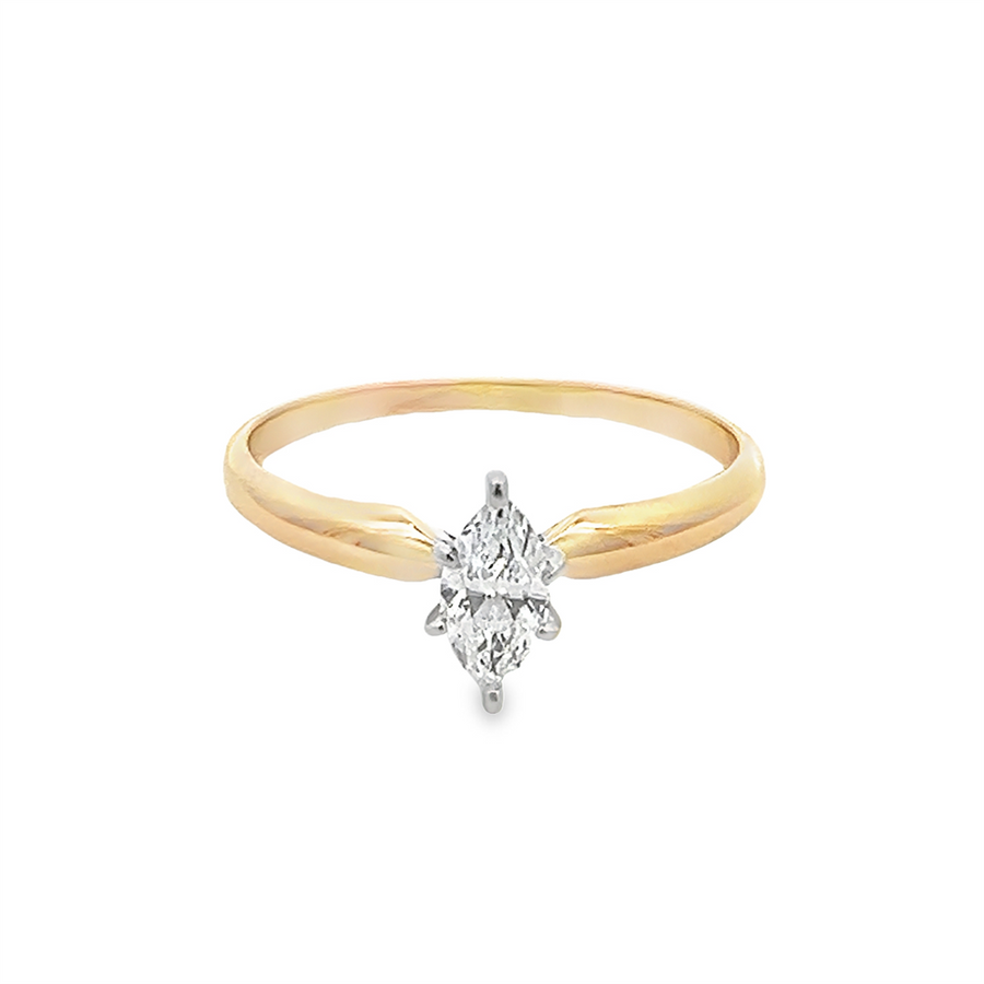 Estate Marquise Diamond Solitaire Engagement Ring