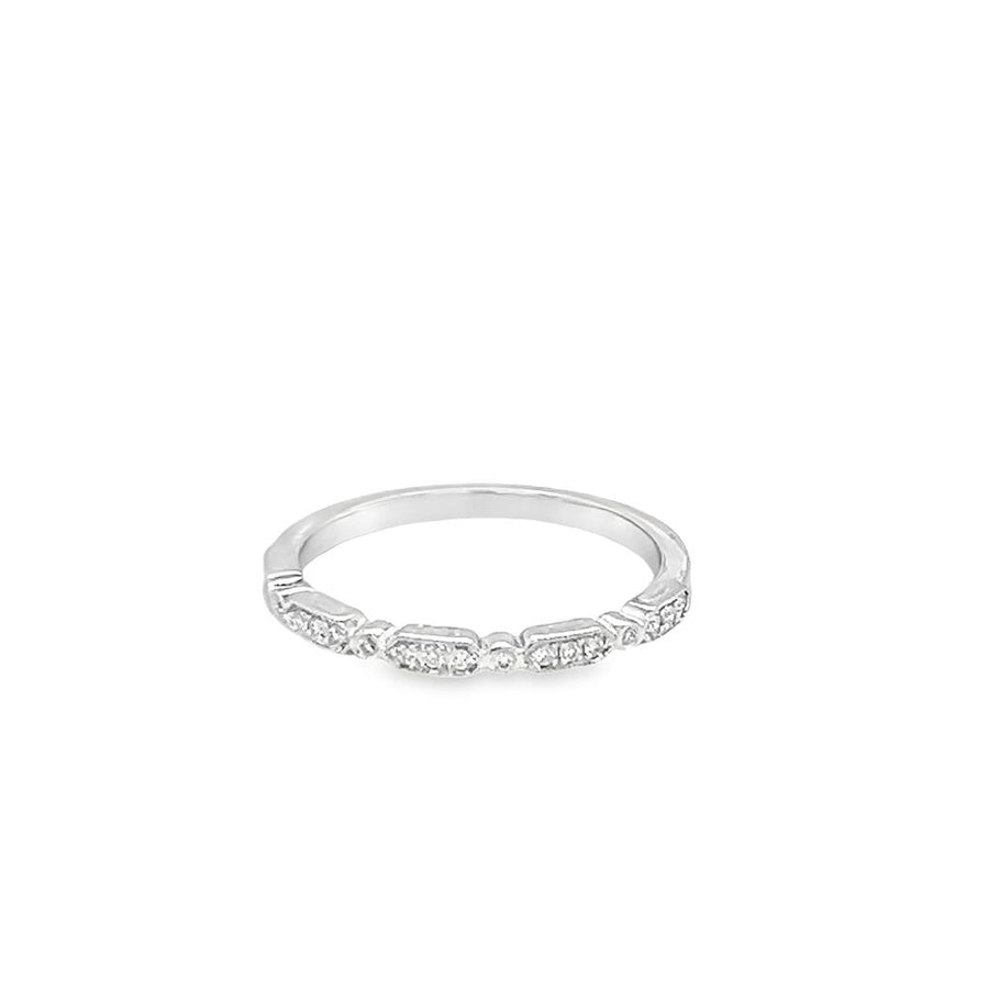 Coast Diamond Milgrain Alternating Bars Diamond Wedding Band