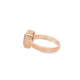 Radiant Cut Natural Pink Tourmaline Ring