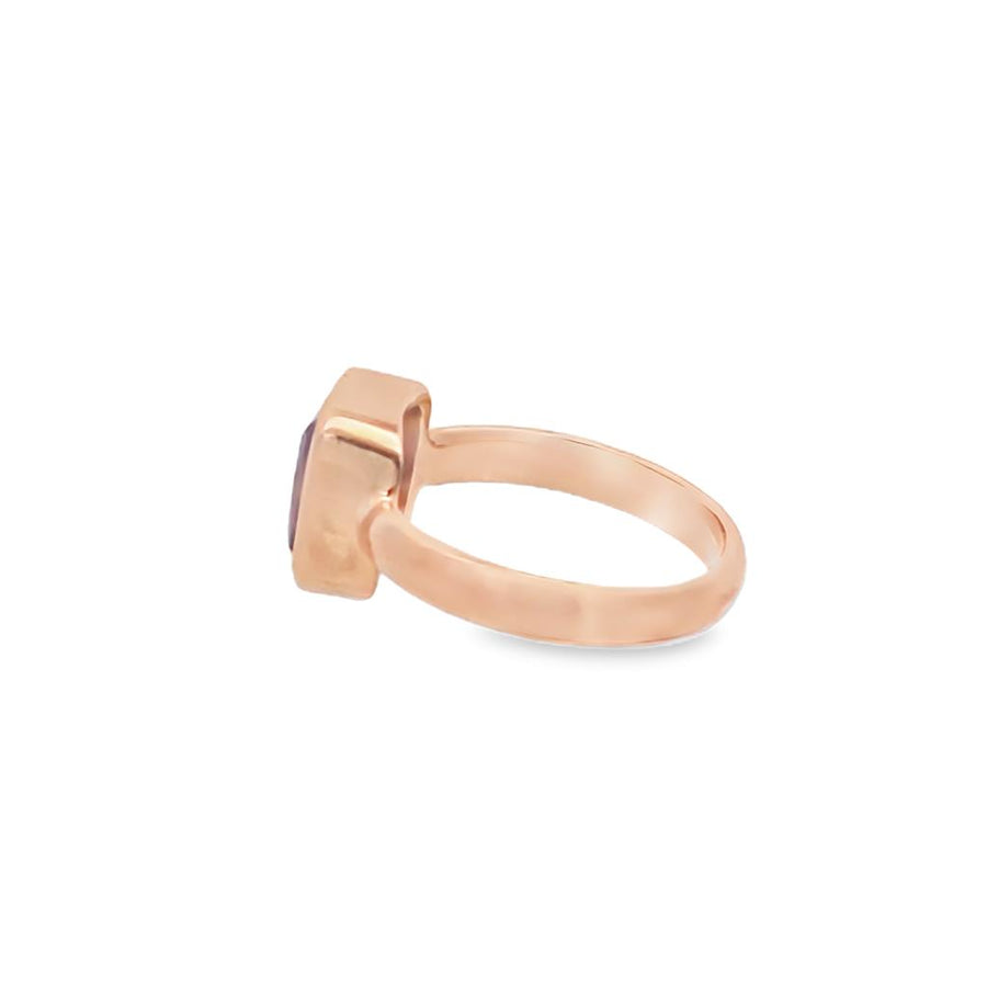 Radiant Cut Natural Pink Tourmaline Ring