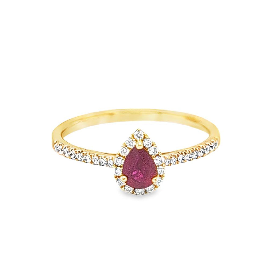 Ruby 14 Karat Yellow Fashion Ring