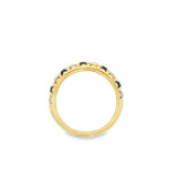 Lady's Yellow 18 Karat Alternating Fishtail Fashion Ring Size 6.5 5 =