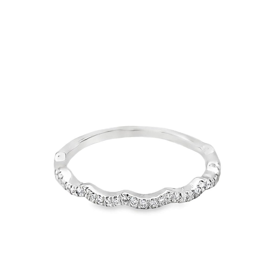 Estate Labbelle Scalloped Lab Grown Diamond Wedding Band