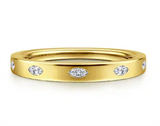 Gabriel & Co 5 Stone Burnish Set Marquise Diamond Wedding Band