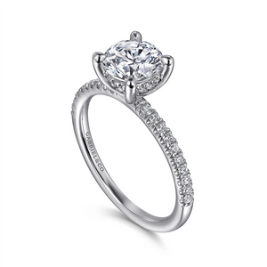 Gabriel & Co. Stasia - Straight Diamond Hidden Halo Engagement Ring Mounting