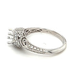 Lady's White 18 Karat Milgrain Vintage Ring