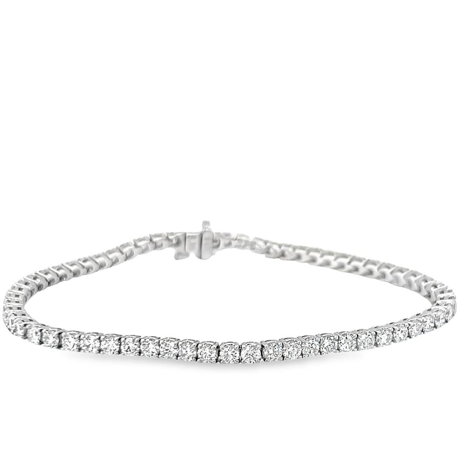 Lady's Platinum Tennis Bracelet Length 7 With 54 = 5.07TW Round F/G VS