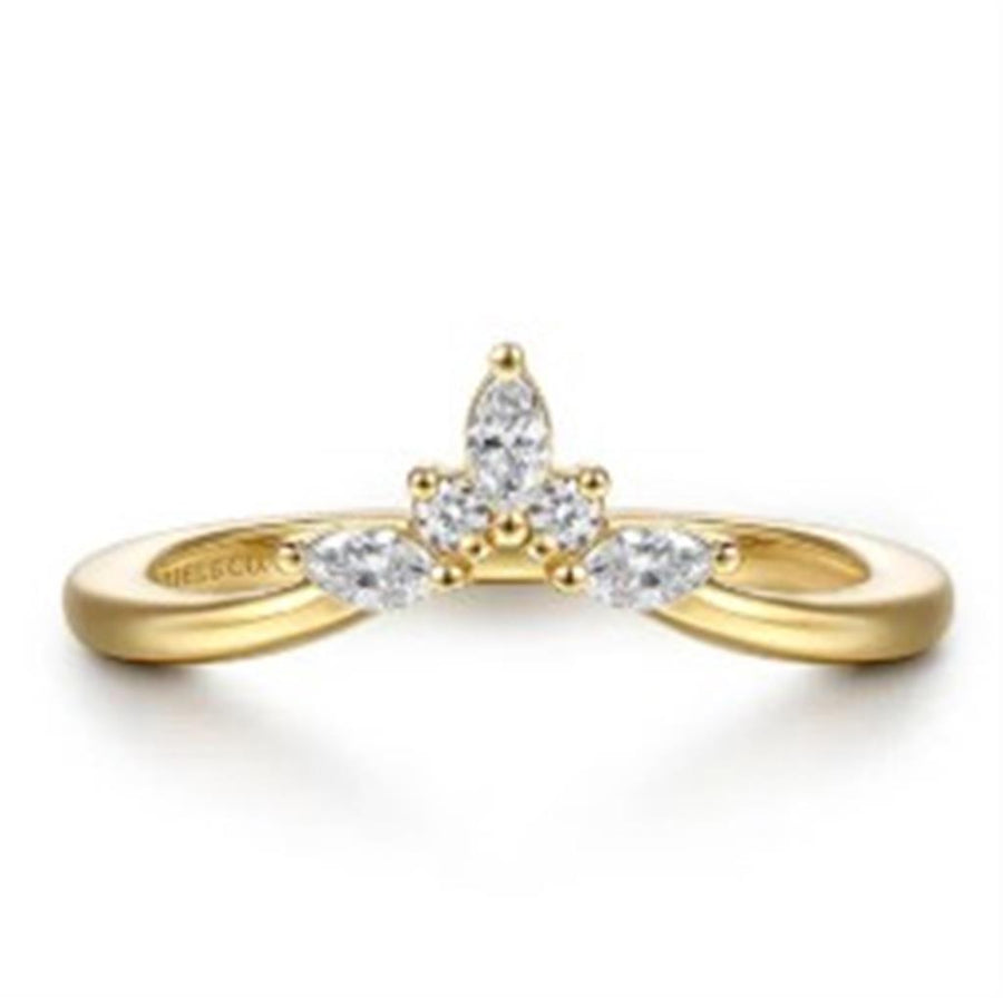 Lady's Yellow 14 Karat Starlight Collection Wedding/Anniversary Ring S