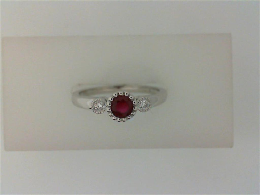 Ruby 14 Karat White Fashion Ring