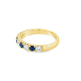 Lady's Yellow 18 Karat Alternating Fishtail Fashion Ring Size 6.5 5 =