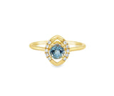 Aqua 14 Karat Yellow Fashion Ring