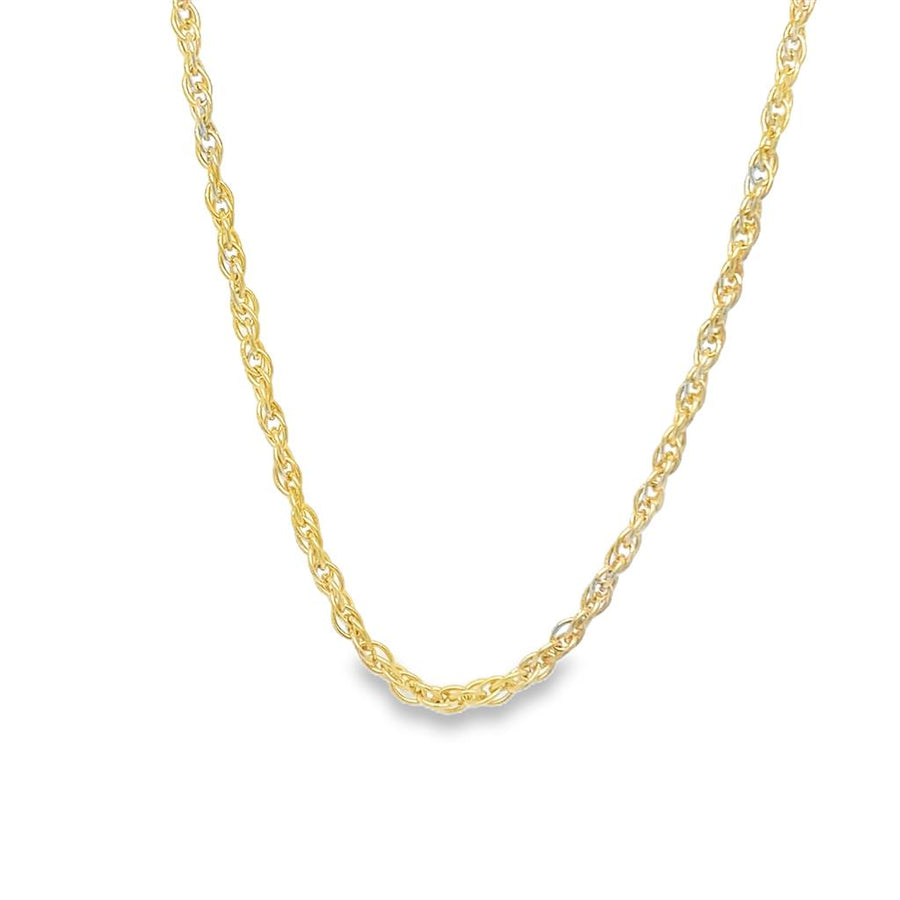 Yellow 9 Karat 2mm Multi-Link Chain w/ Spring Clasp Estate Jewelry Len