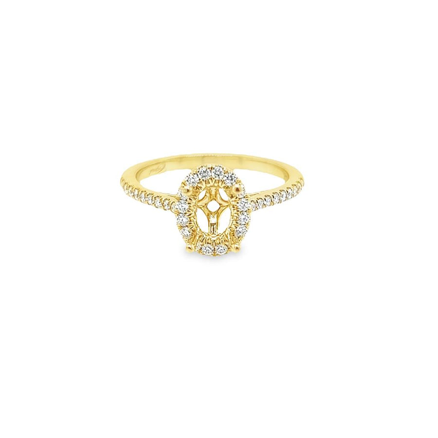 Coast Diamond Oval Halo Ring Mounting