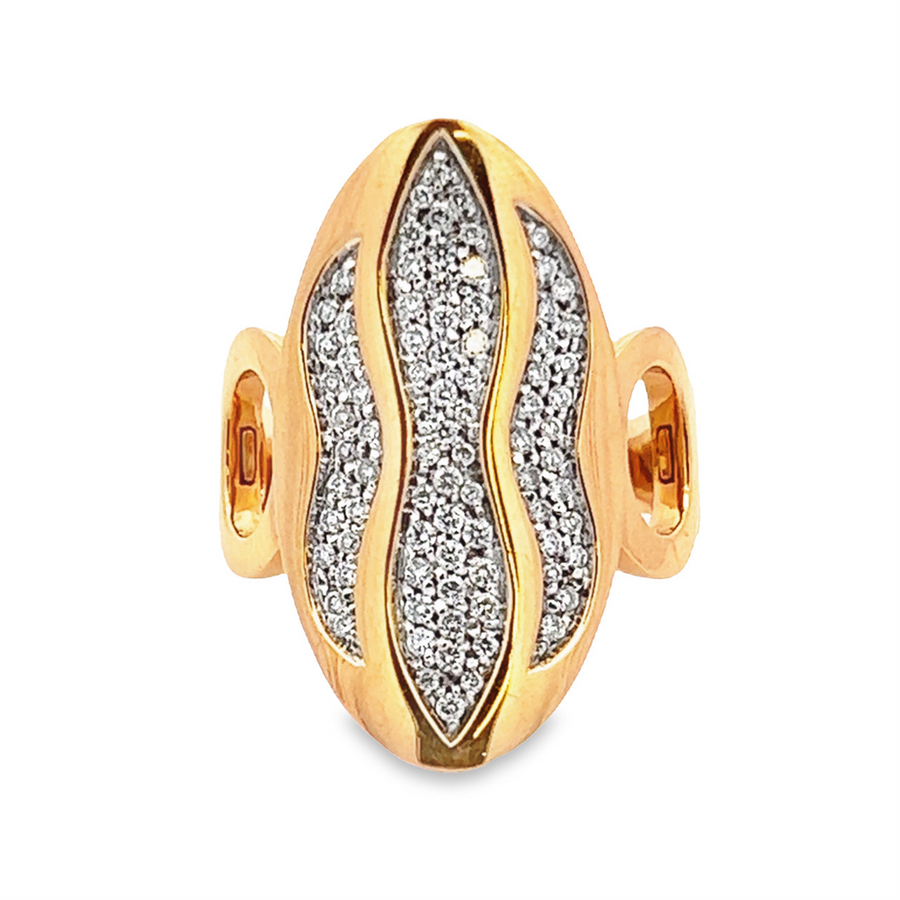 Estate Gold Pave Diamond Diamond Ring