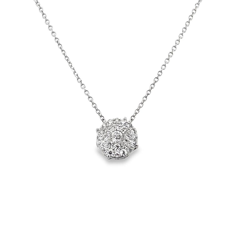 Cluster Style Diamond Necklace