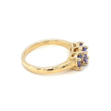 Estate Three Stone Tanzanite Ring