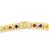 Geometric Multi-Gem Necklace