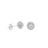 White 14 Karat Filigree Double Halo Diamond Stud Earrings Estate Jewelry 2=0.40tw Round Diamonds
56=0.84tw Round Diamonds Gram Weight: 1.83