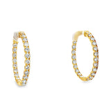 Inside/Outside Diamond Hoop Earrings