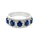Estate Sapphire and Diamond Band