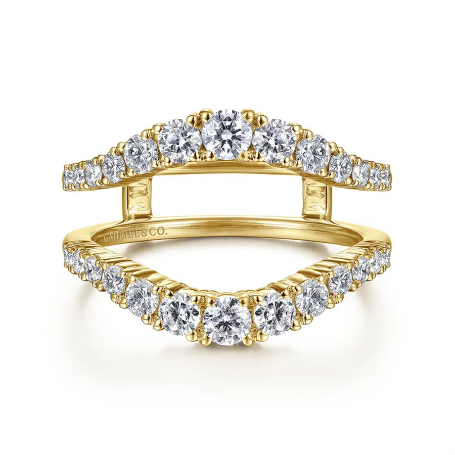 Gabriel & Co Curved Diamond Ring Guard