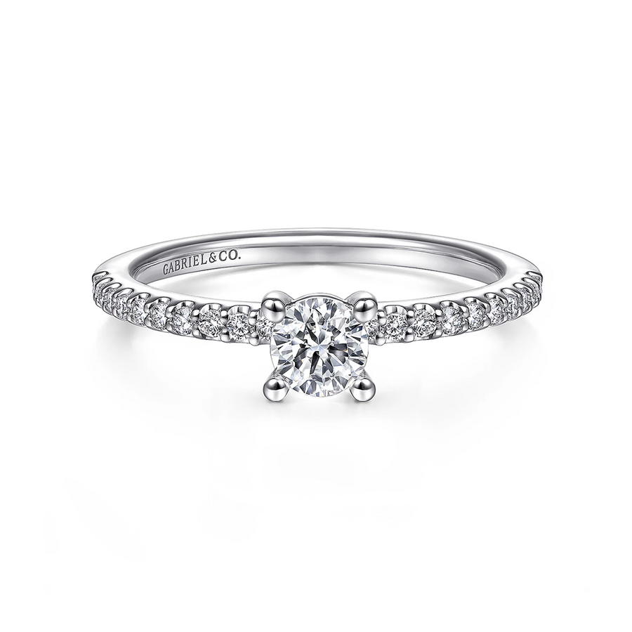 Classic Amata Straight Diamond Engagement Ring