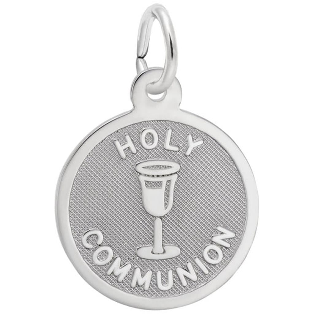 Rembrandt Charms Petite Holy Communion Disc Charm Sterling Silver