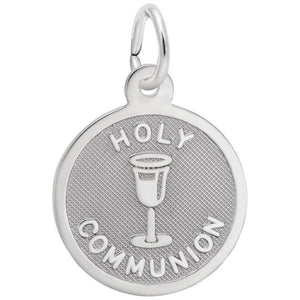 Rembrandt Charms Petite Holy Communion Disc Charm Sterling Silver