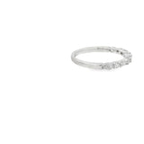 Lady's White 18 Karat Alternating Band Wedding/Anniversary Ring Size 6