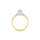 Estate Mine Cut Three Stone Engagement Ring