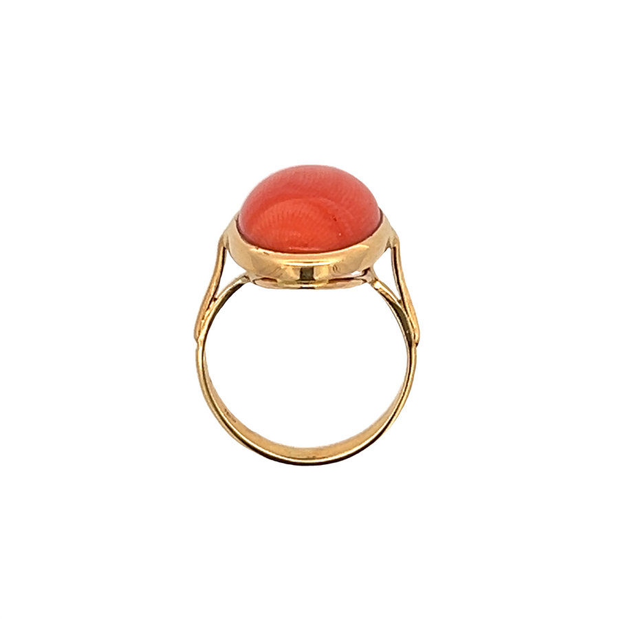 Estate Oval Red Coral Ring