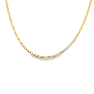 Yellow 14 Karat 1.2mm Snake Chain with Lobster Clasp Estate Jewelry Le