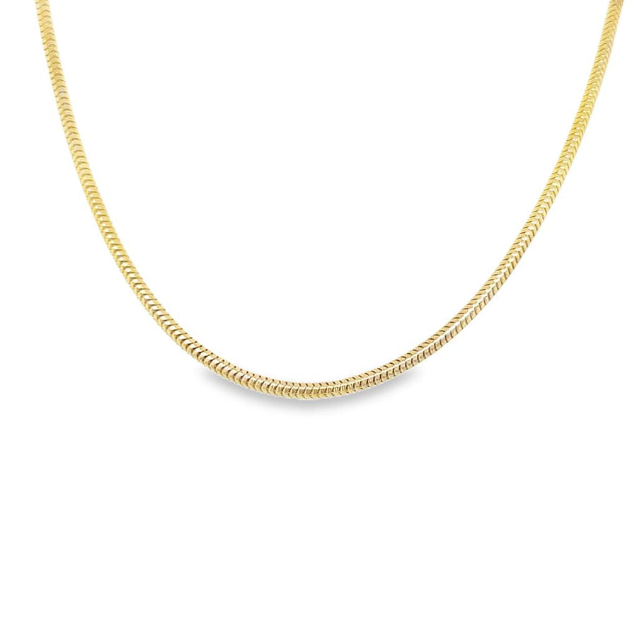 Yellow 14 Karat 1.2mm Snake Chain with Lobster Clasp Estate Jewelry Le