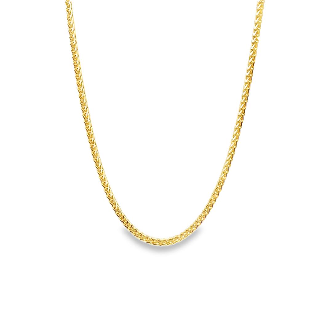 Two-Tone 14 Karat Diamond Cut 1.25mm Spiga Chain w/ Spring Clasp Estat