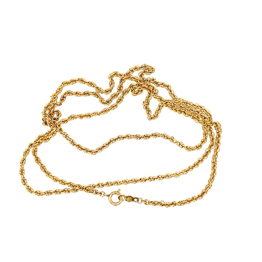 Estate Yellow Gold Rope Chain