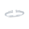 Lady's White 14 Karat Open Space Band Wedding/Anniversary Ring Size 6.