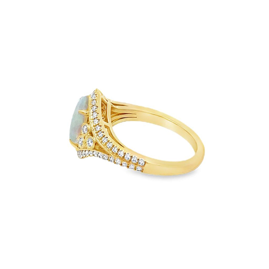 Opal 14 Karat Yellow Fashion Ring