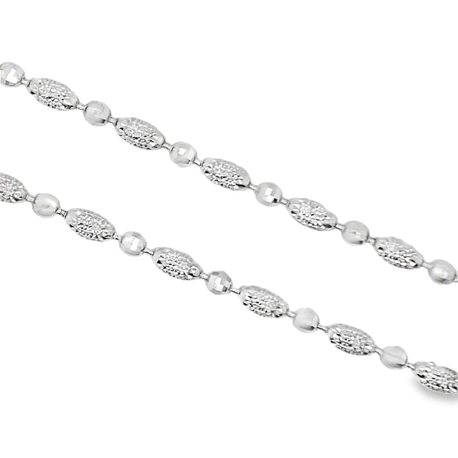 White 14 Karat Beaded Chain
